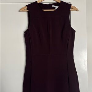 DVF Sleeveless Fitted Dress- Eggplant Color